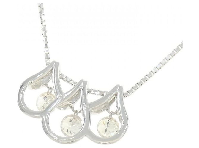 Autre Marque Collana in oro bianco Au750 e diamanti Argento - vista 4