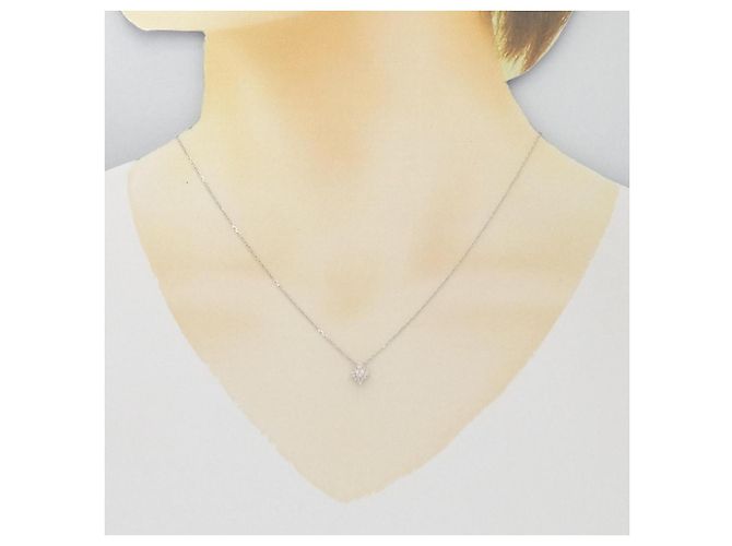 Autre Marque Collana con Diamanti K18WG Argento - vista 6