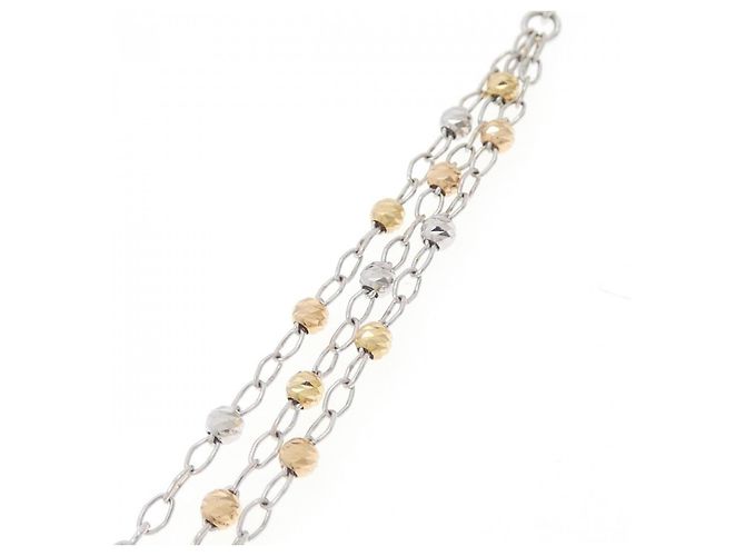 Autre Marque Dreifarbige Diamantkette Au750 Golden - Ansicht 6