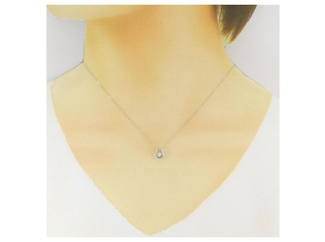 Autre Marque Collana con Diamante Pt900 Argento - vista 6