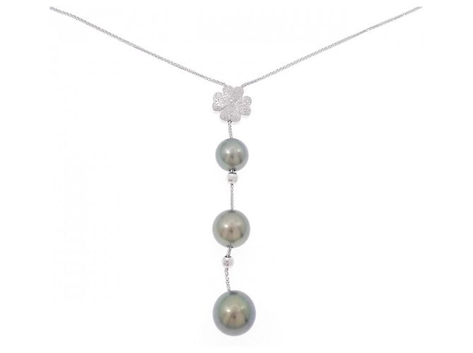Autre Marque Collana a Trifoglio con Perla del Mar Nero Au750 - vista 6