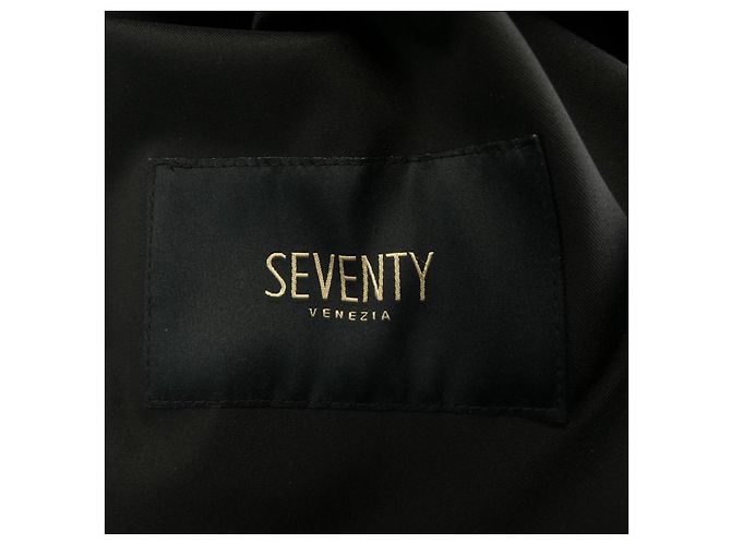Autre Marque Cappotto in lana Seventy Nero - vista 4