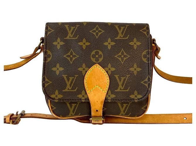 Cartouchiere Borsa a tracolla in pelle monogram Louis Vuitton Marrone - vista 2