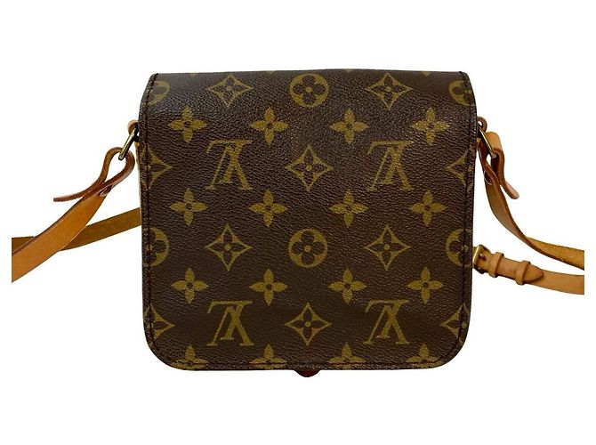 Cartouchiere Borsa a tracolla in pelle monogram Louis Vuitton Marrone - vista 4