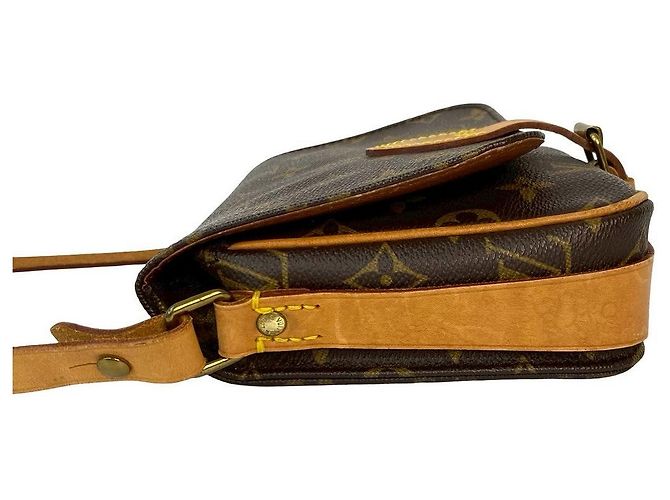 Cartouchiere Borsa a tracolla in pelle monogram Louis Vuitton Marrone - vista 6