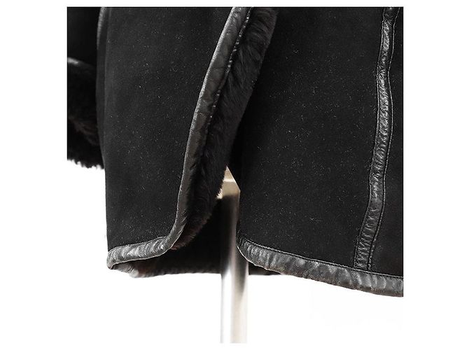 Abrigo de piel de oveja ISSEY MIYAKE Negro - vista 12