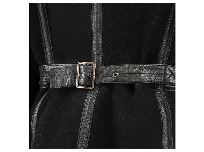 Abrigo de piel de oveja ISSEY MIYAKE Negro - vista 13