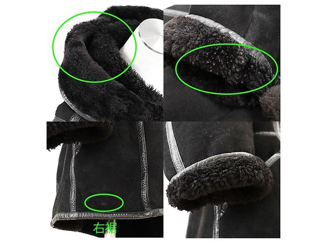 Abrigo de piel de oveja ISSEY MIYAKE Negro - vista 3