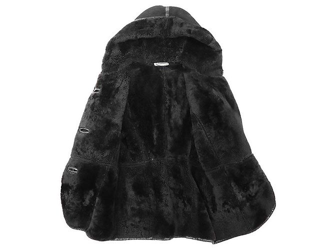 Abrigo de piel de oveja ISSEY MIYAKE Negro - vista 9