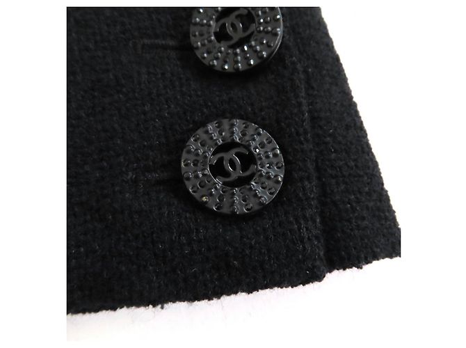 Timeless Vestido de lana CHANEL BIGCOCO con hebilla Mark Negro - vista 6