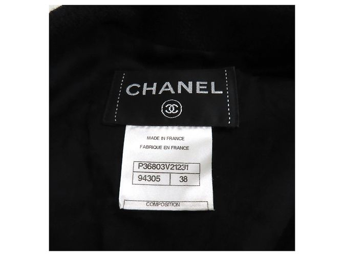 Timeless Vestido de lana CHANEL BIGCOCO con hebilla Mark Negro - vista 7