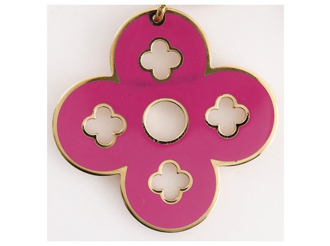 Louis Vuitton Porte Cles Looping Bag Charm Key Holder Rosa Verde - vista 5