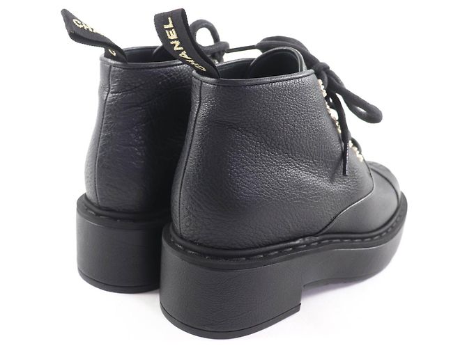 Timeless Chanel G36416 Leder Kurzstiefel Schwarz - Ansicht 3