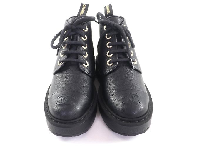 Timeless Chanel G36416 Leder Kurzstiefel Schwarz - Ansicht 4