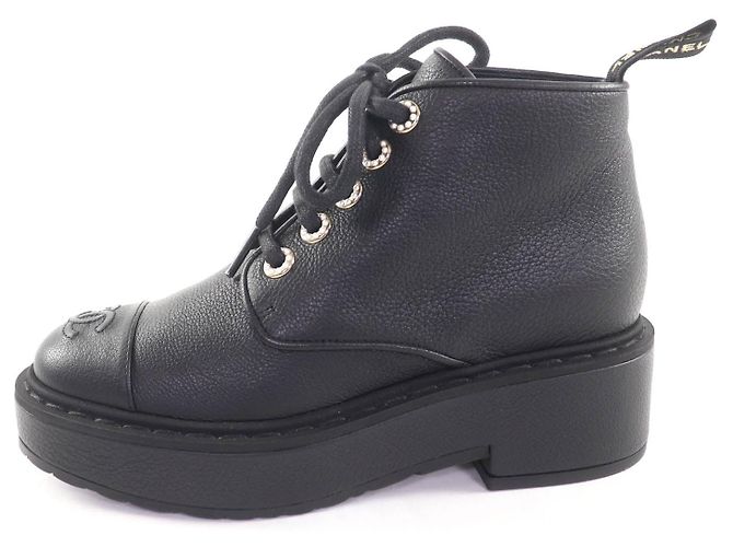 Timeless Chanel G36416 Leder Kurzstiefel Schwarz - Ansicht 5