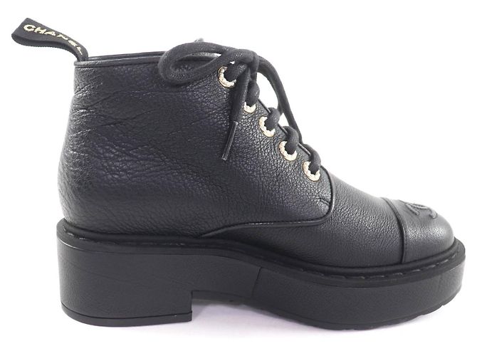 Timeless Chanel G36416 Leder Kurzstiefel Schwarz - Ansicht 6