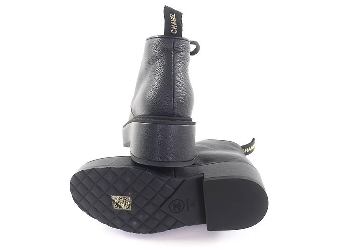 Timeless Chanel G36416 Leder Kurzstiefel Schwarz - Ansicht 7