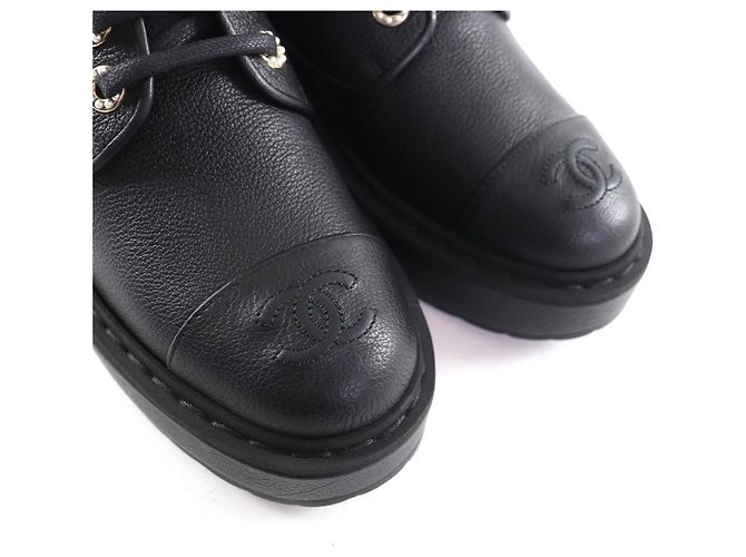 Timeless Chanel G36416 Leder Kurzstiefel Schwarz - Ansicht 8