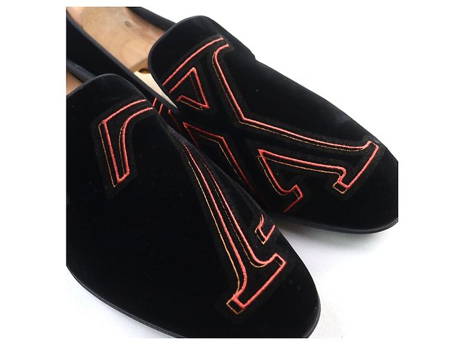Mocassini in velluto Louis Vuitton Nero - vista 6