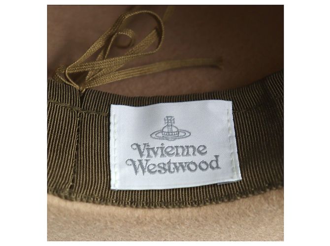 Fedora in feltro con nastro ricamato Orb di Vivienne Westwood Rosa Beige - vista 9