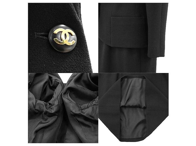 Timeless Conjunto de lana Chanel Boutique Negro Beige - vista 4