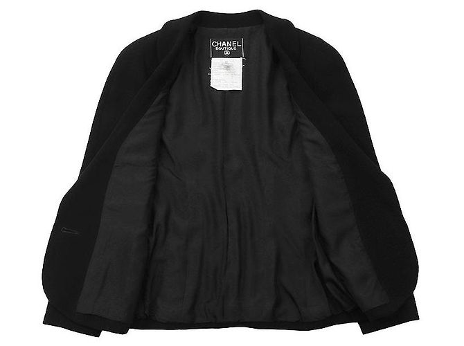Timeless Conjunto de lana Chanel Boutique Negro Beige - vista 5