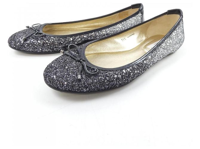 JIMMY CHOO Lederschuhe Schwarz Silber - Ansicht 3