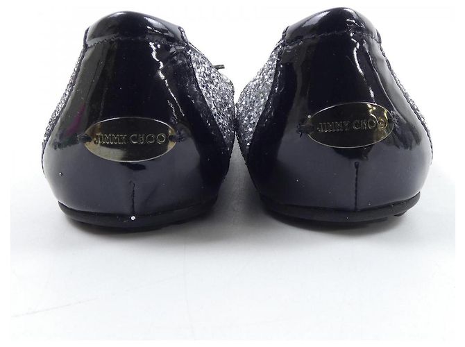 JIMMY CHOO Lederschuhe Schwarz Silber - Ansicht 5
