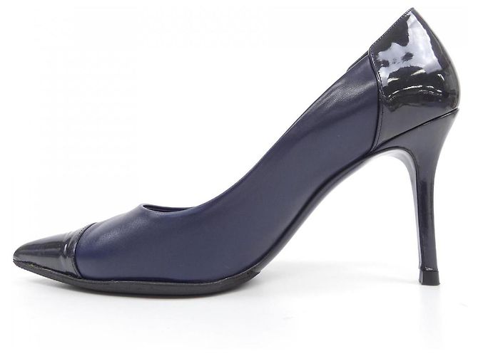 Décolleté Salvatore Ferragamo Nero Blu navy - vista 2