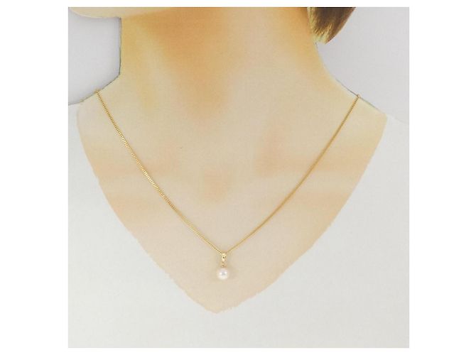 Autre Marque Collana di perle Akoya Au750 D'oro - vista 5