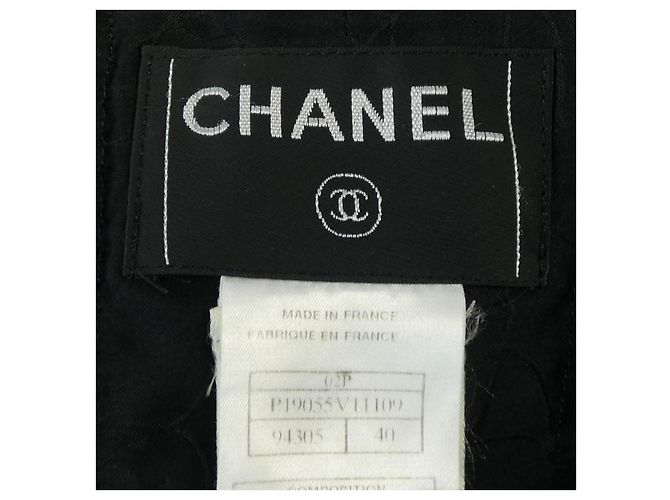 Timeless Jaqueta Chanel sem colarinho Azul Azul marinho - vista 4