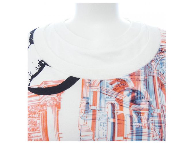 T-shirt Louis Vuitton Bianco Rosso Blu - vista 5
