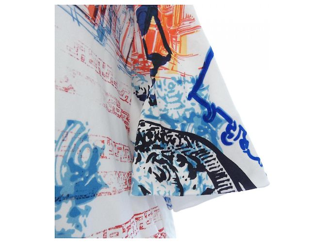 T-shirt Louis Vuitton Bianco Rosso Blu - vista 6