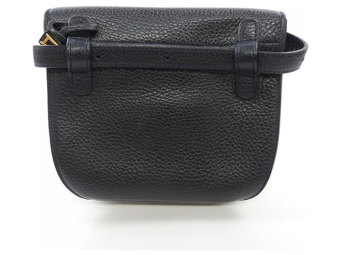 Delvaux Vintage Leder Tasche Blau Marineblau - Ansicht 3