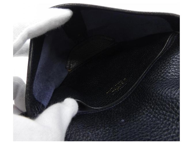 Delvaux Vintage Leder Tasche Blau Marineblau - Ansicht 6