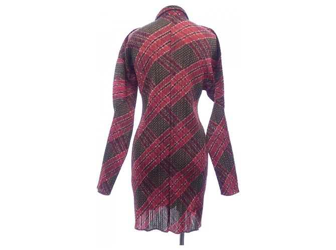 Autre Marque Cárdigan Pleats Please PP94-JK561 Castaño Roja - vista 2