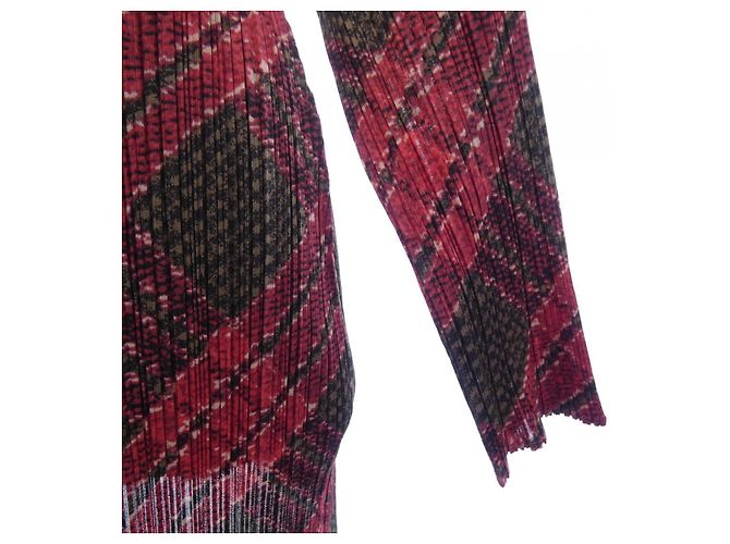 Autre Marque Cárdigan Pleats Please PP94-JK561 Castaño Roja - vista 5