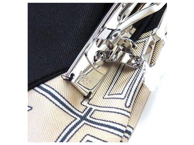 Hermès Hermes Grenelle Exlibris Valletta Seiden-Haarspange Schwarz - Ansicht 6