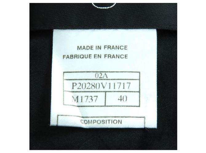 Timeless Conjunto de dos piezas de lana Chanel Negro Azul - vista 13