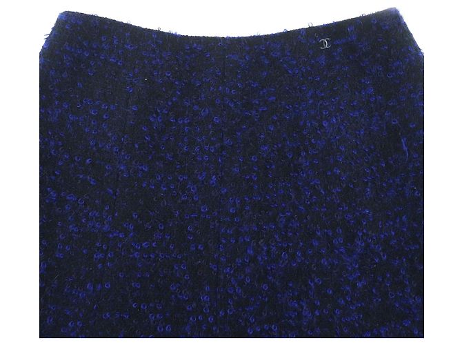 Timeless Conjunto de dos piezas de lana Chanel Negro Azul - vista 6