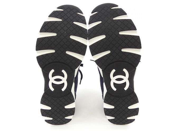Timeless Sneakers Chanel Blu Blu navy - vista 4