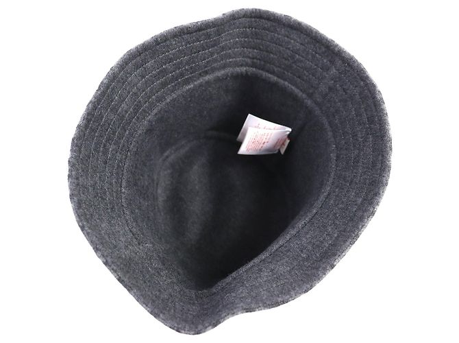 Cappello bucket Valentino Iconograph in cashmere, seta e lana Marrone - vista 5