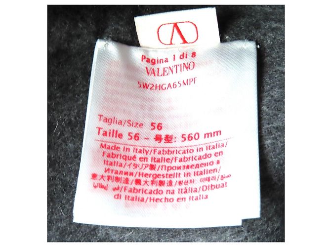 Cappello bucket Valentino Iconograph in cashmere, seta e lana Marrone - vista 6