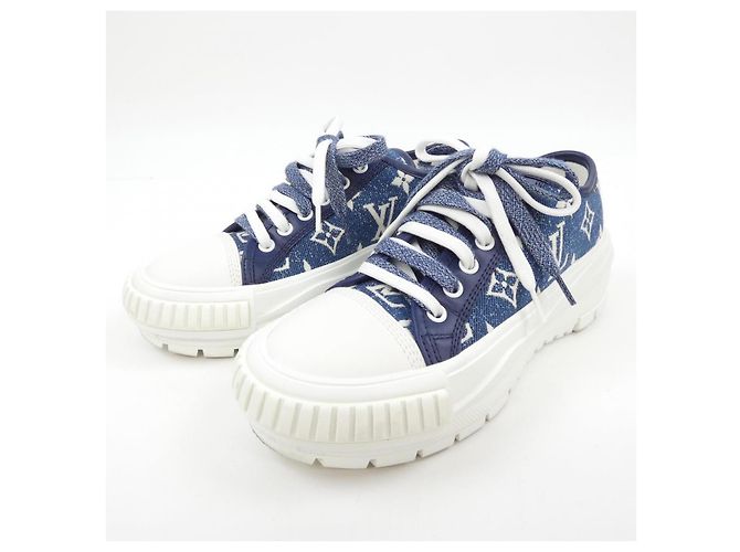 Sneakers Louis Vuitton LV Squad Blu - vista 3
