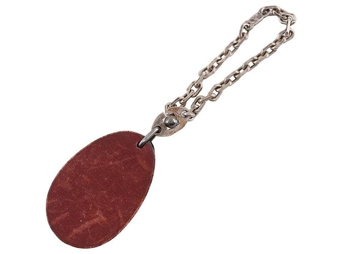 Hermès Hermes Leder Anhänger Pflaume Rot - Ansicht 2