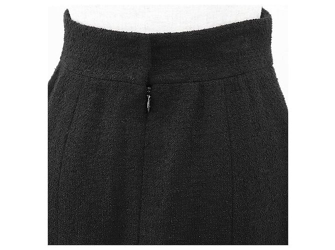 Timeless Falda de tweed con mezcla de lino Chanel Negro - vista 14