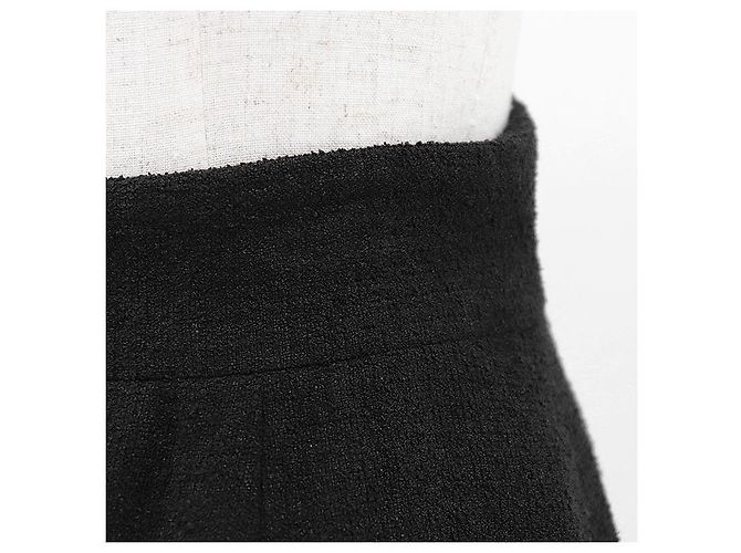Timeless Falda de tweed con mezcla de lino Chanel Negro - vista 15