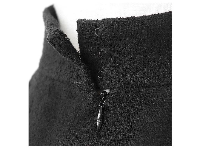 Timeless Falda de tweed con mezcla de lino Chanel Negro - vista 5