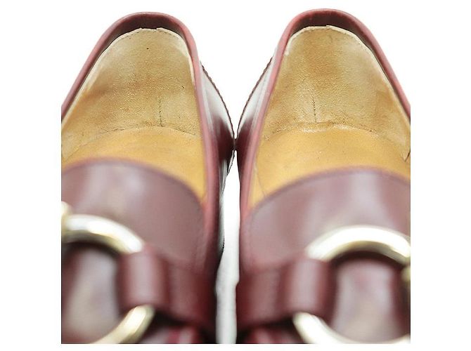 Hermès Mocassino Kelly in pelle Hermes Marrone Bordò - vista 6