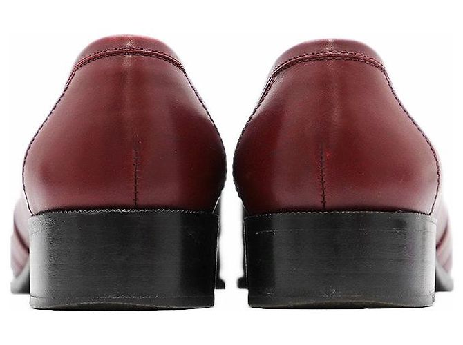 Hermès Mocassino Kelly in pelle Hermes Marrone Bordò - vista 7